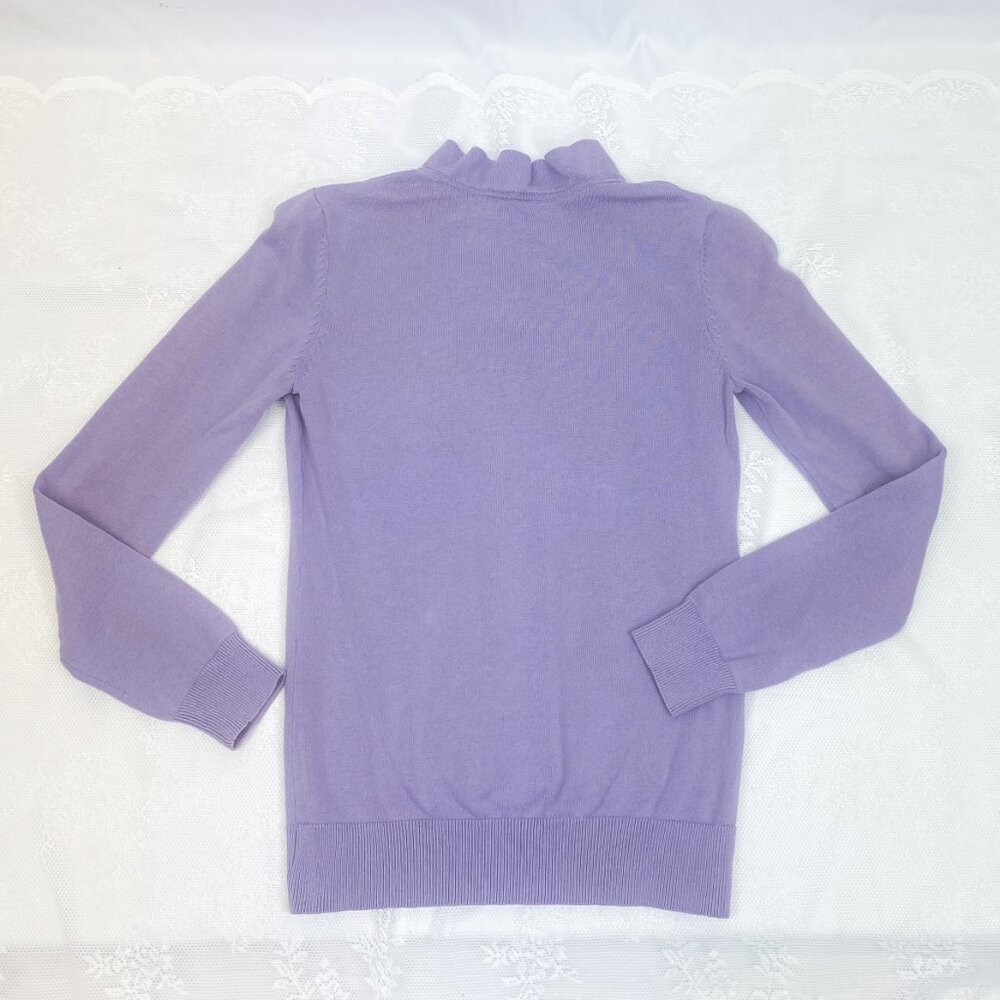 Ann Taylor Women's Long Sleeve Shirt Mauve Pale Prune Sweater Top - Picture 4 of 7